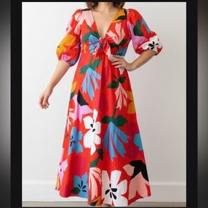 Eloquii Pink and Orange Dress